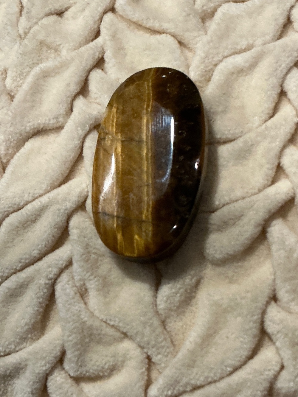 Hand-Polished Tiger Eye Pocket Stone — Brown